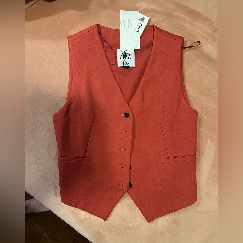 Zara Linen Vest